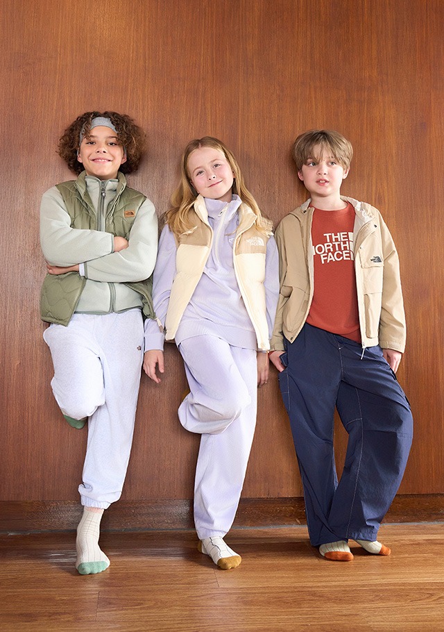 노스페이스 키즈가 제안하는 가을 스타일링​